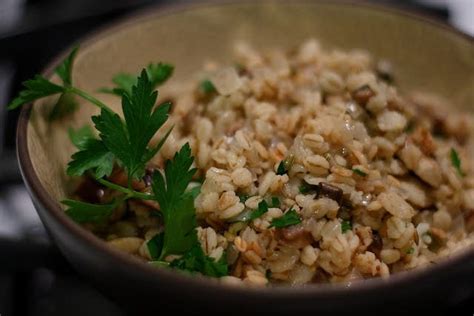 pearl-barley-risotto-with-mushrooms-and-carrots-the image