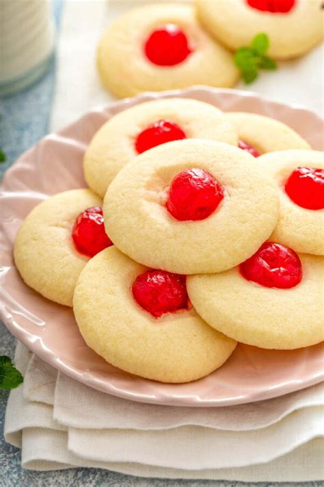 cherry-almond-whipped-shortbread-cookies-the image