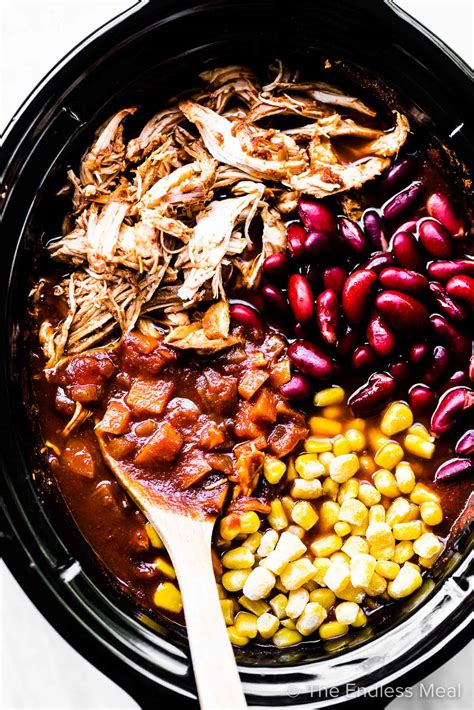 bbq-crockpot-chicken-chili-the-endless-meal image