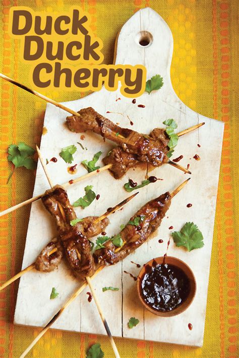 duck-duck-cherry-chipotle-not-ketchup-skewers image