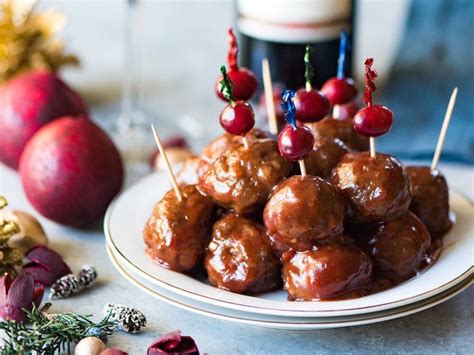 glazed-cranberry-meatballs-honest-cooking image