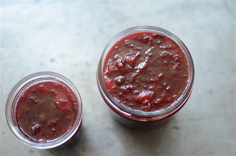 small-batch-strawberry-plum-jam-food-in-jars image