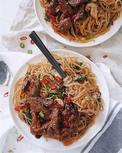 spicy-korean-style-beef-with-glass-noodles-the image