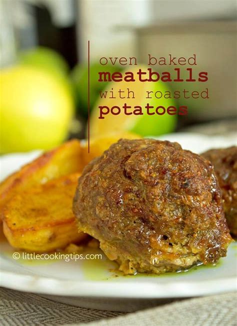 oven-baked-meatballs-with-roasted-potatoes-little image