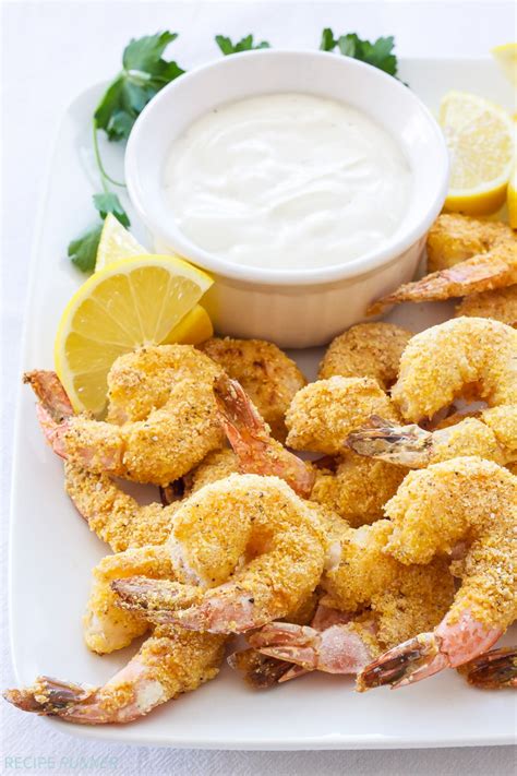 baked-cornmeal-crusted-shrimp-with-light-lemon-aioli image