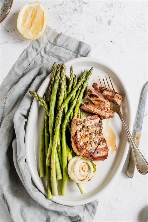 how-to-cook-a-lamb-steak-with-asparagus-for-one image