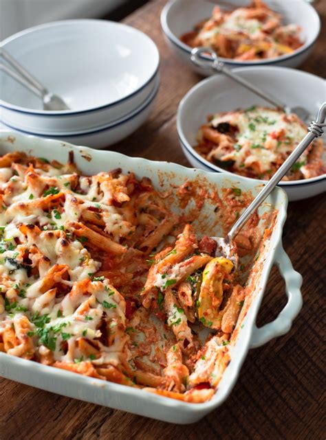 baked-pasta-with-ricotta-and-roasted-vegetables image
