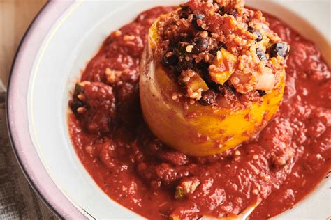 slow-cooker-stuffed-peppers-in-marinara-sauce-kitchn image