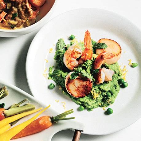 pea-puree-with-shrimp-and-scallops image