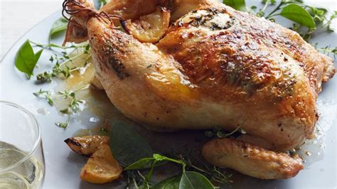 lemon-thyme-roast-chicken-recipe-food-wine image