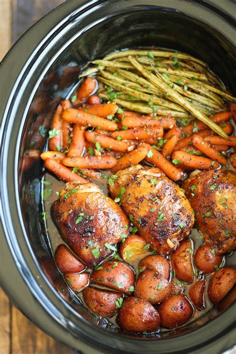 slow-cooker-honey-garlic-chicken-and-veggies-damn-delicious image