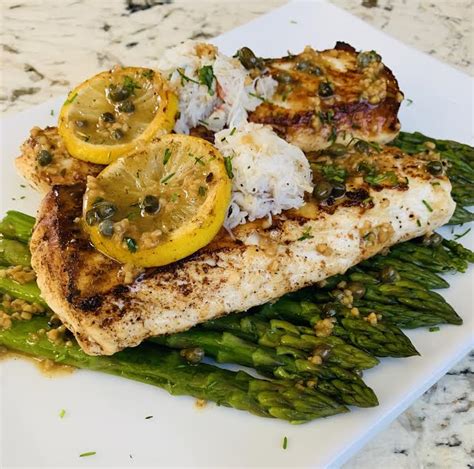 seared-halibut-with-lemon-caper-sauce-the-art-of-food image