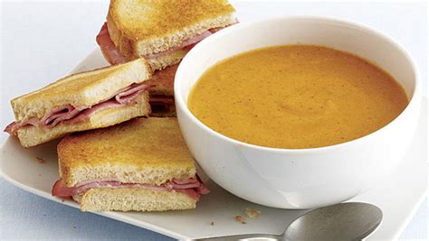 tomato-cheddar-soup-with-ham-toasties image