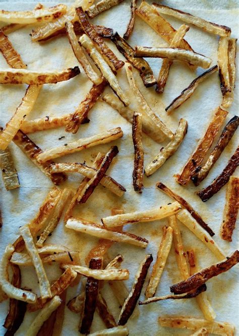 spicy-roasted-daikon-radish-french-fries-cooking image