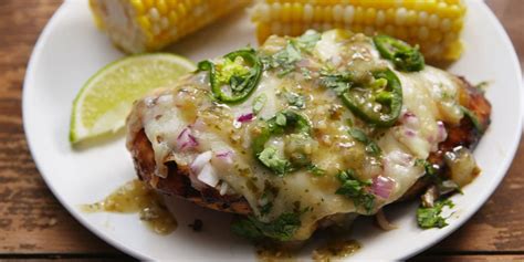 best-grilled-salsa-verde-chicken-recipe-delish image