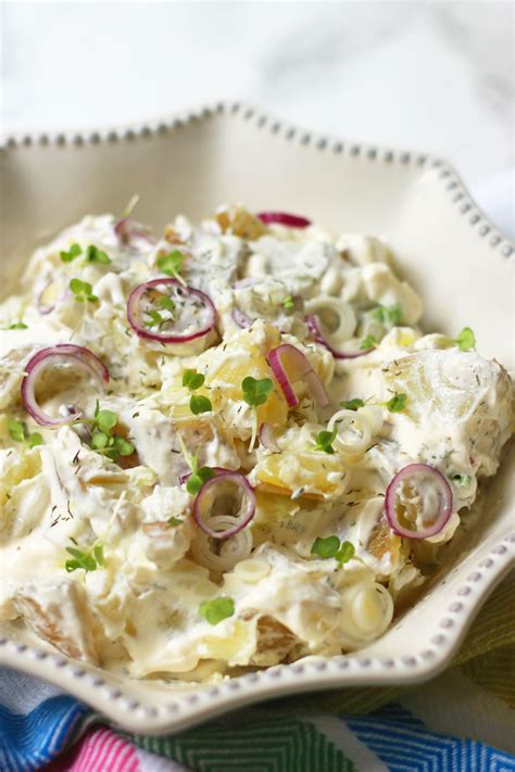 lighter-potato-salad-with-crme-frache-and-dill image