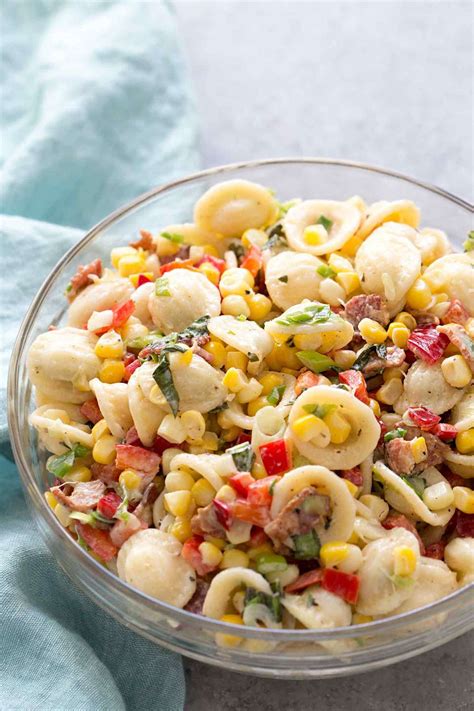 pasta-salad-with-corn-bacon-and-ranch-dressing image