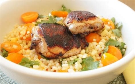 citrus-chicken-with-israeli-couscous-salad-taste image