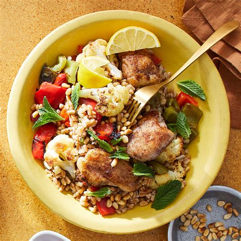 grilled-chicken-with-farro-roasted-cauliflower image
