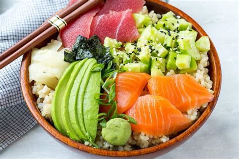 easy-sushi-bowl-recipe-healthy-fitness-meals image