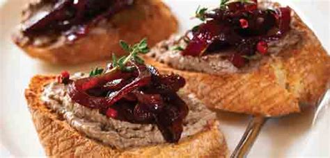 chicken-liver-pat-with-red-onion-relish-the-taste image