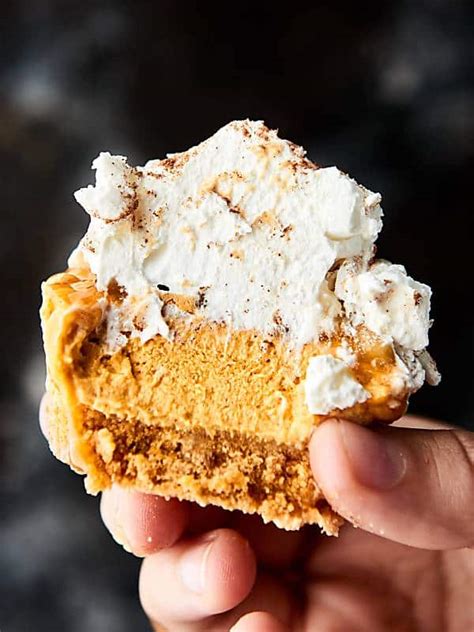 no-bake-mini-pumpkin-cheesecakes-recipe-w-graham image