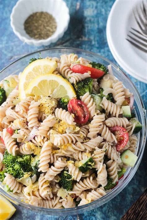 lemon-artichoke-vegan-pasta-salad-veggie-inspired image