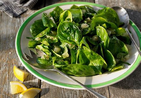 spinach-salad-with-lemon-and-mint-le-cookery-usa image