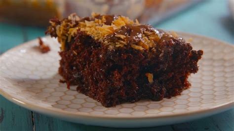 easy-samoa-poke-cake-recipe-marias-kitchen image