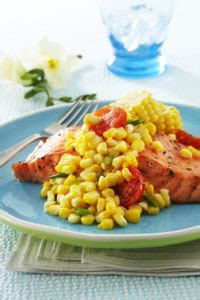 sweet-corn-and-tomato-saut-with-grilled-salmon image