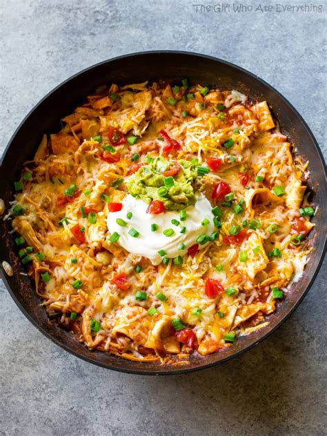 one-pan-chicken-enchilada-skillet-the-girl-who-ate-everything image