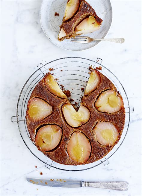 pear-upside-down-cake-recipe-with-ginger image