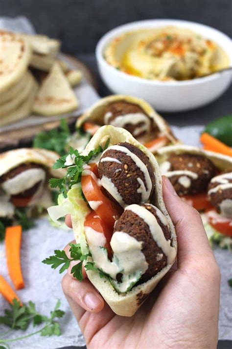falafel-pita-sandwich-with-tahini-sauce image