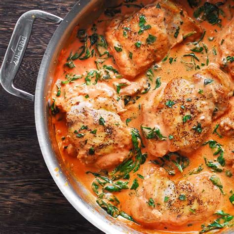 skillet-chicken-thighs-with-creamy-tomato image