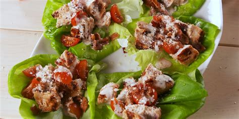 best-chicken-caesar-lettuce-wraps-recipe-delish image