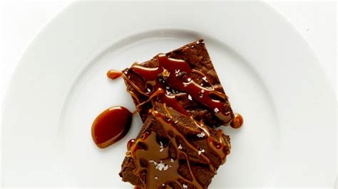 brownies-with-salted-caramel-sauce-recipe-bon-apptit image