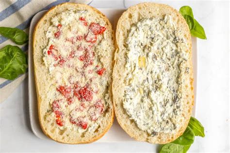 spinach-artichoke-stuffed-french-bread-family-food image