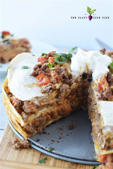 layered-burrito-pie-casserole-bake-with-flour-tortillas image