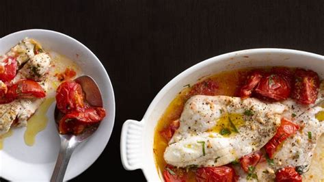 baked-flounder-with-tomatoes-and-basil-recipe-bon image