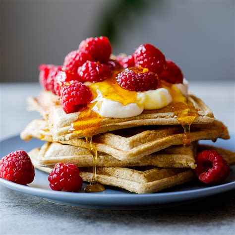 easy-healthy-banana-oat-waffles image