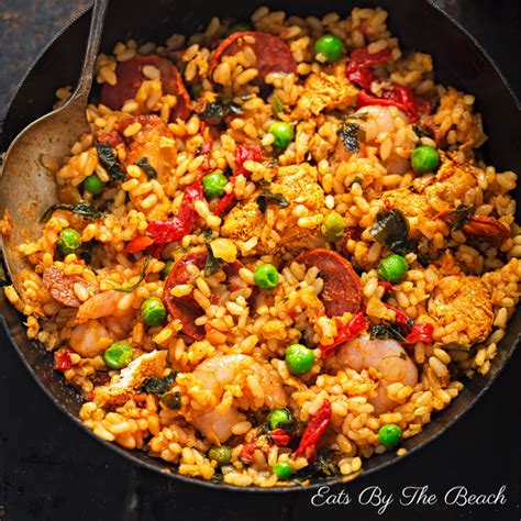 chicken-chorizo-and-shrimp-paella-recipe-eats-by image