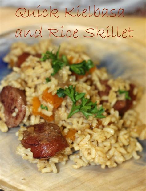 quick-kielbasa-and-rice-skillet-clever-housewife image