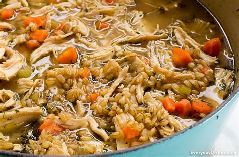 hearty-chicken-and-barley-soup-recipe-everyday-dishes image
