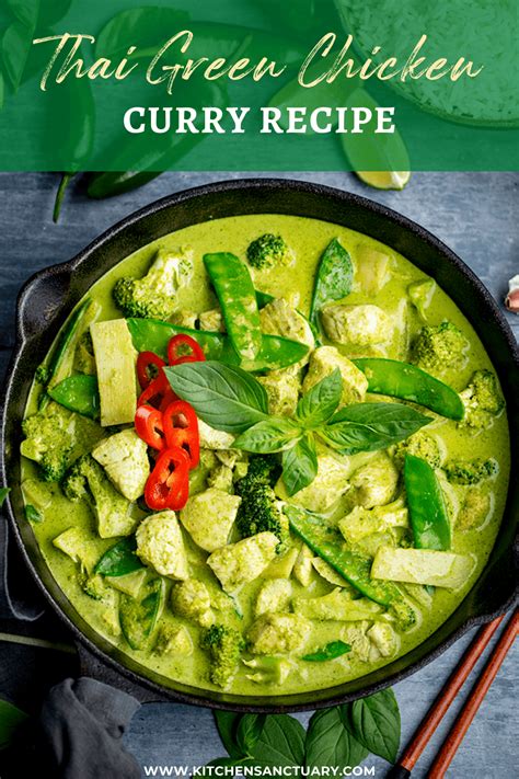 thai-green-chicken-curry-recipe-nickys-kitchen image
