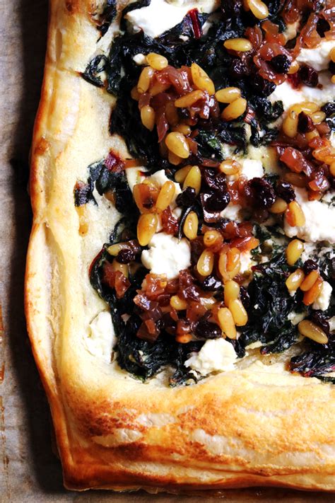 swiss-chard-and-goat-cheese-tart-with-a-currant-pine image