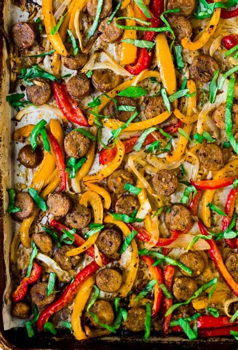 sausage-and-peppers-in-the-oven-easy-sheet-pan-recipe-well image