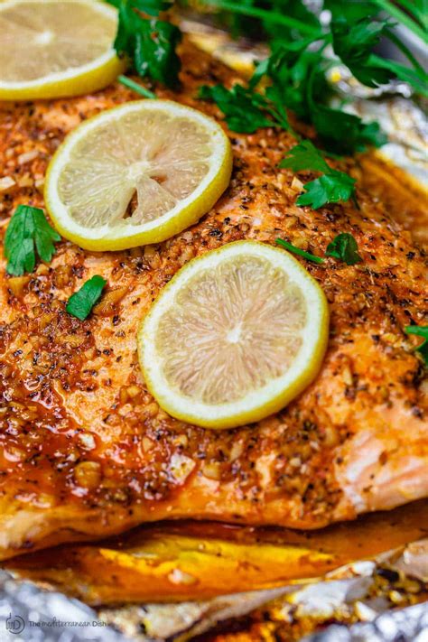 best-baked-lemon-garlic-salmon-the-mediterranean image
