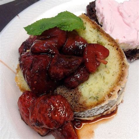 basil-cake-with-balsamic-strawberries-yum-taste image