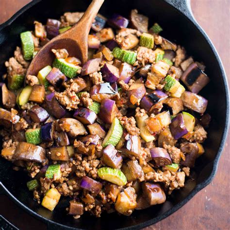 eggplant-and-chili-garlic-pork-stir-fry-food-wine image