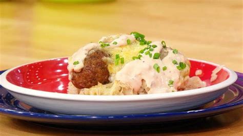 reuben-style-casserole-with-pastrami-meatballs image